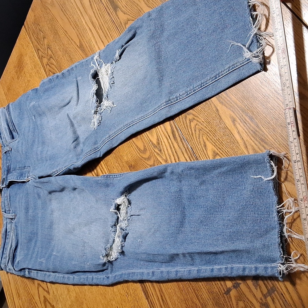 SOLD SOLD BLUE RACHEL MOM HIGH RISE Distressed Used - Picture 2 of 8